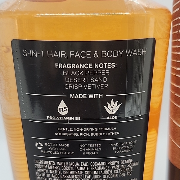 Bath & Body Works Men's Collection Canyon 3-Piece Set Wash, Bar, Cream New - Picture 5 of 7